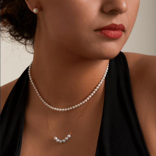 18K Gold Classic Smile Pearl Necklace - Herself Jewelry