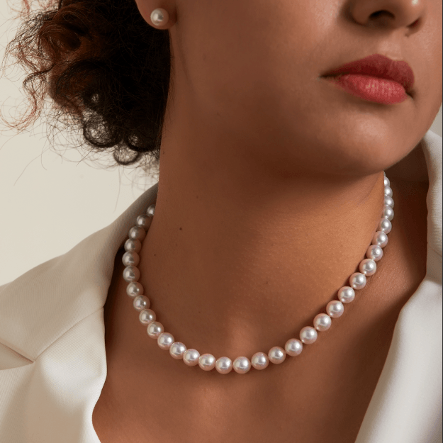 8-9mm Classic Freshwater Pearl Strand Necklace - Herself Jewelry