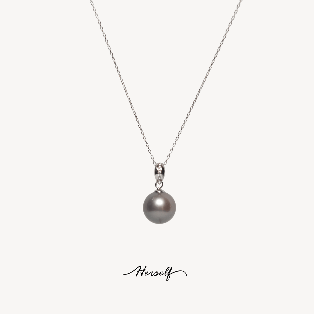 Classic Tahiti Pearl Pendant Necklace 18K Gold - Herself Jewelry