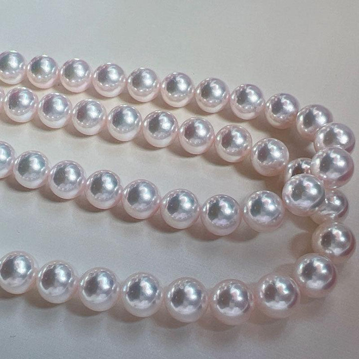 Hanadama-equivalent 7mm Exceptional Pearl Necklace 14K Gold - Herself Jewelry