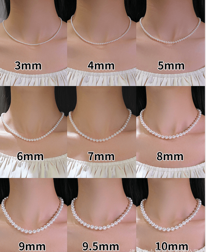 Hanadama-equivalent 7mm Exceptional Pearl Necklace 14K Gold - Herself Jewelry