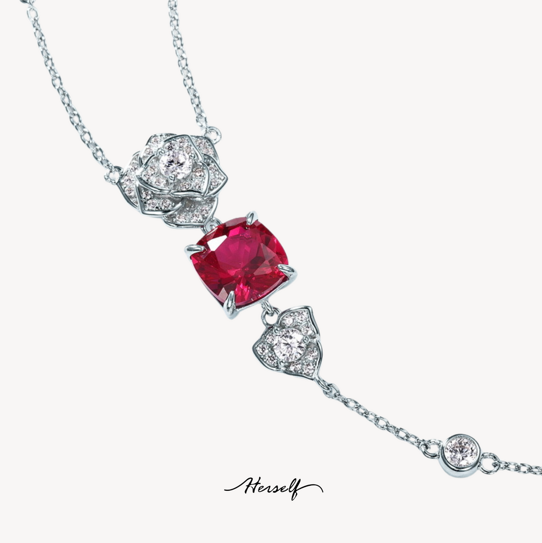 Ruby Rose Long Romantic Necklace