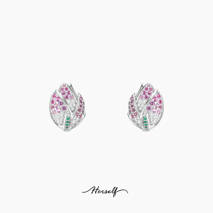 Pavé Diamond Bloom Drop Earrings