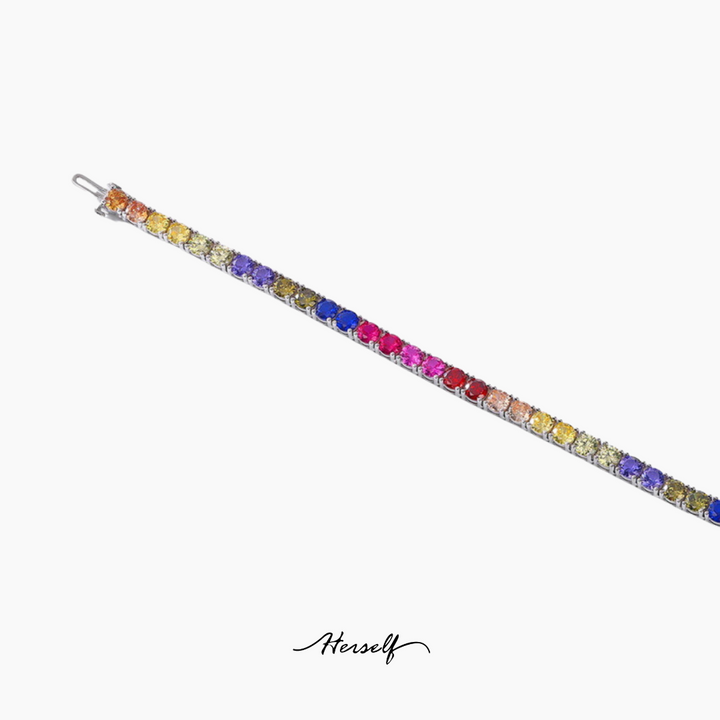 Rainbow Tennis Bracelet