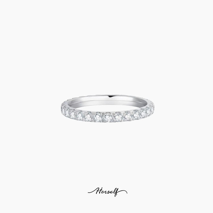 Pave classic diamond ring