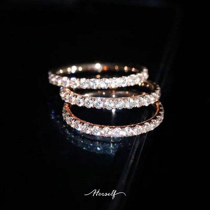 Pave classic diamond ring