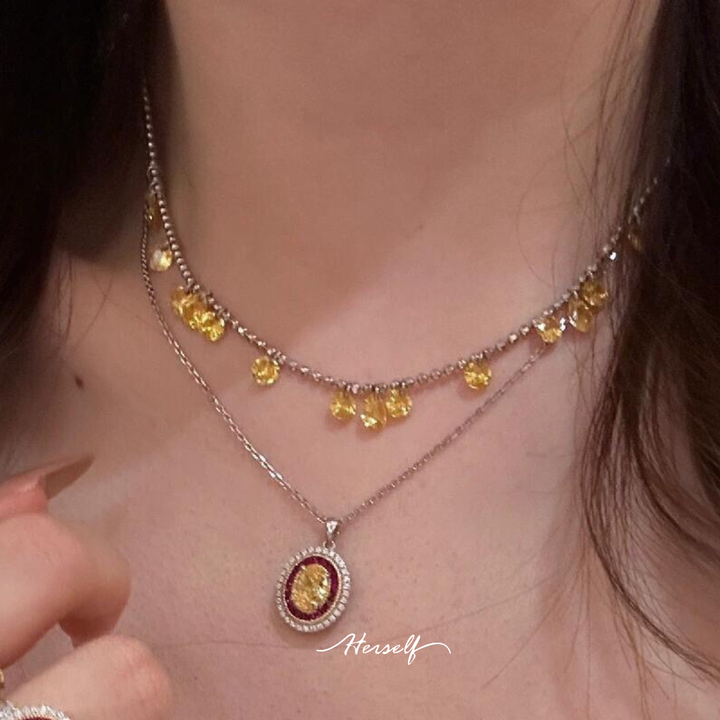 Shattered Stardust Teardrop Necklace