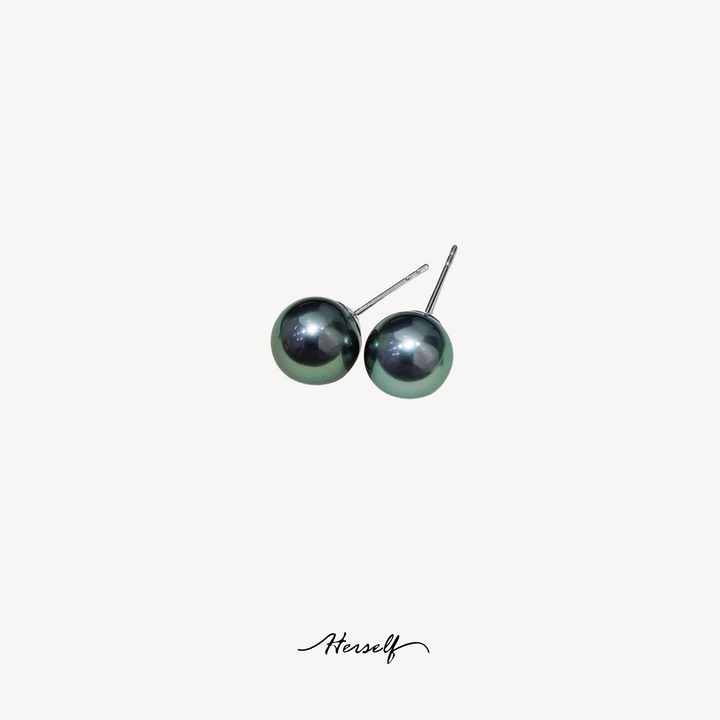 Tahitian Pearl Earring Studs - 8-9mm/9-10mm