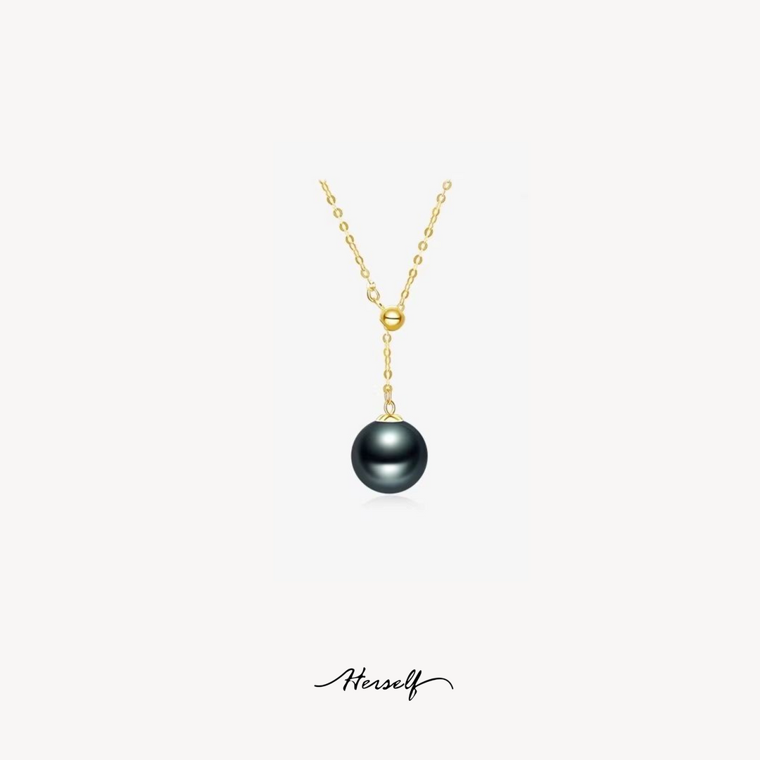 Tahitian Pearl Y-Chain Adjustable Necklace in 18K Gold