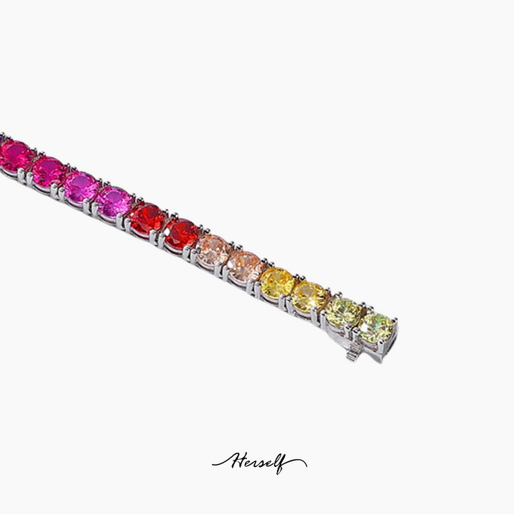 Rainbow Tennis Bracelet