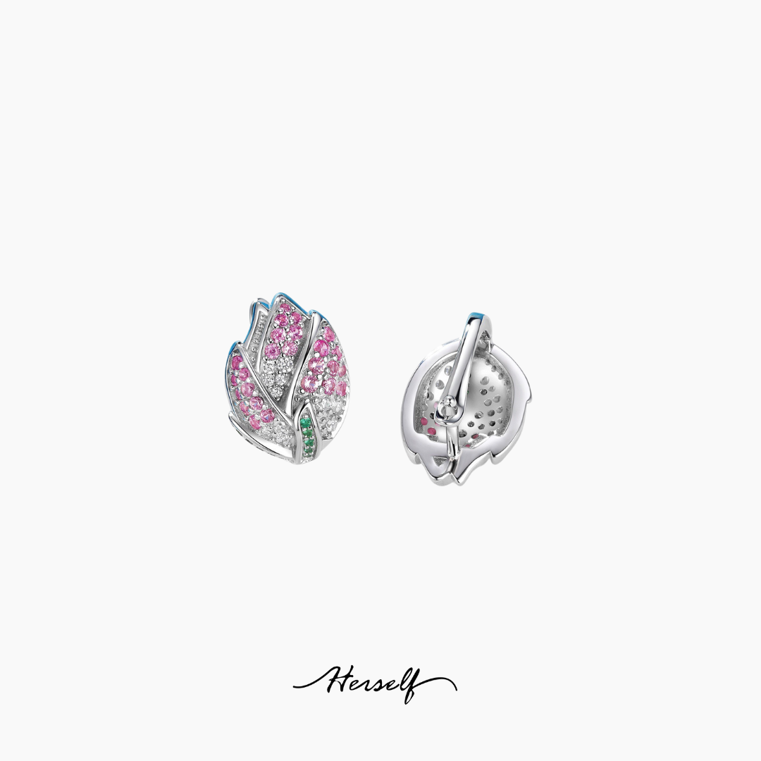 Pavé Diamond Bloom Drop Earrings