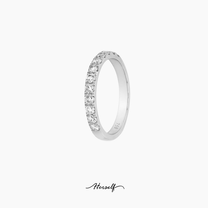 Pave classic diamond ring