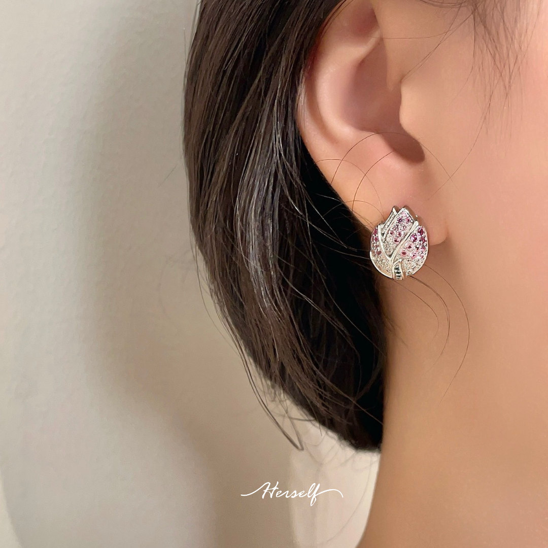 Pavé Diamond Bloom Drop Earrings