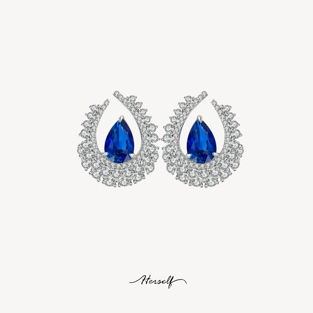Herself Jewelry｜Luna Sapphire Earrings