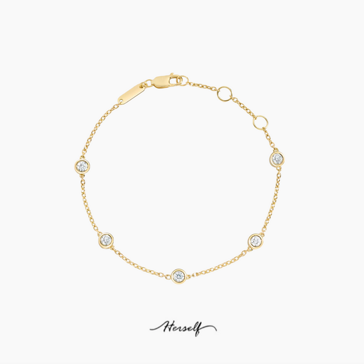 Bezel Five Diamonds Bracelet