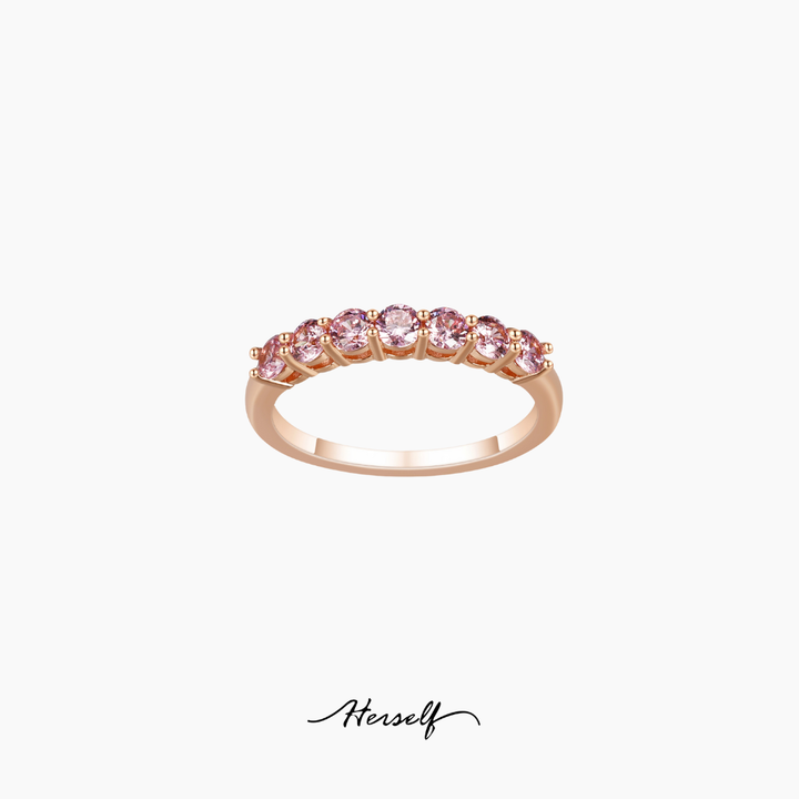 Rose Gold Plated Sakura Pink Sapphire Ring