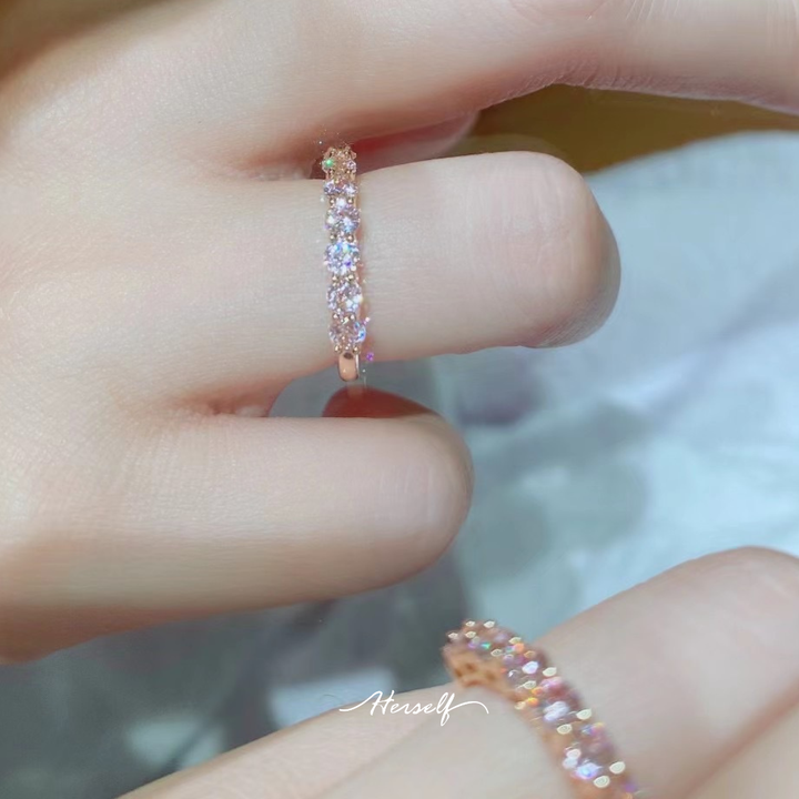 Rose Gold Plated Sakura Pink Sapphire Ring