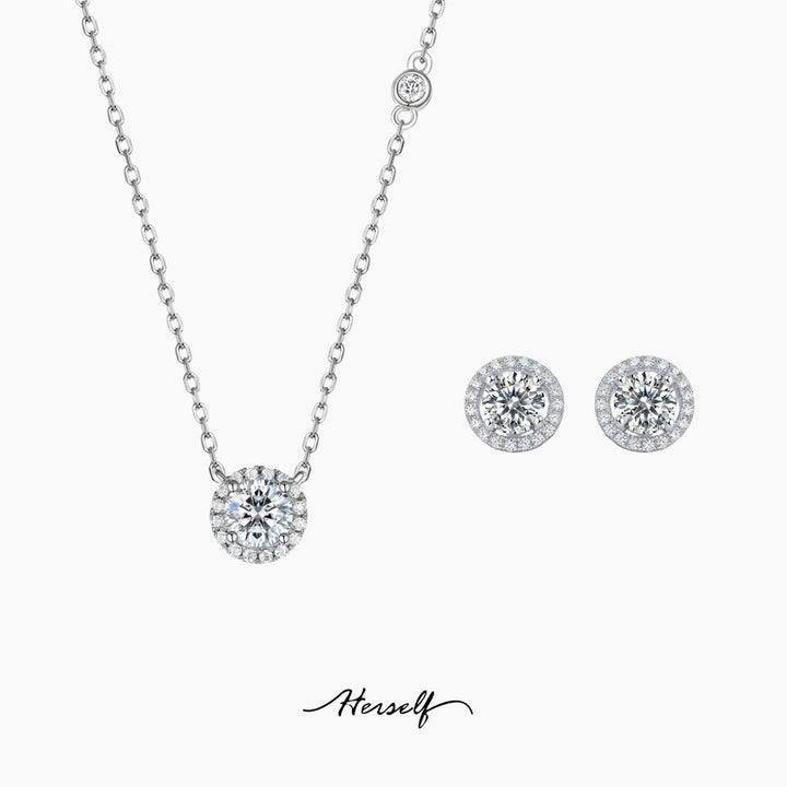 Timeless Round Diamond Jewelry Set