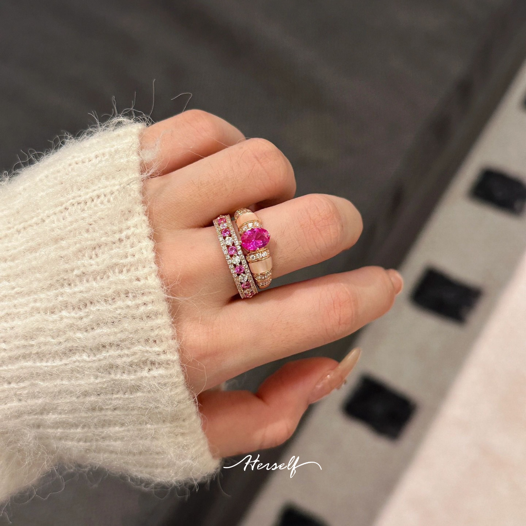 Vintage Rose Cabochon Halo Ring