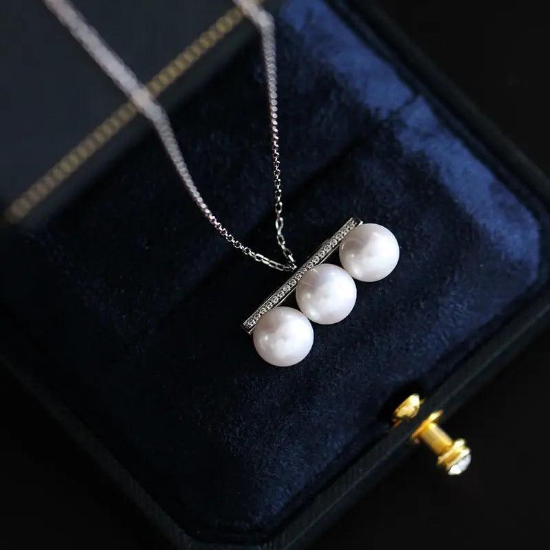 Balance Beam Pearl Necklace - Herself Jewelry