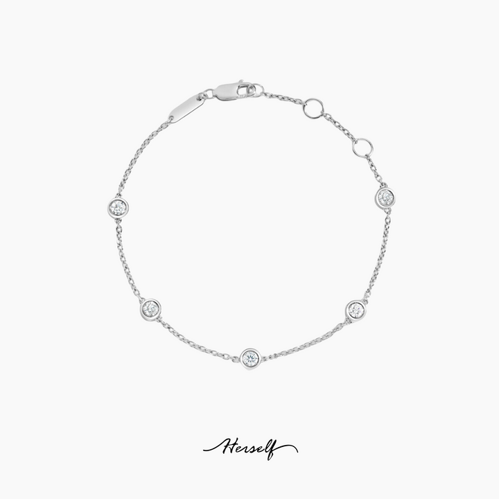 Bezel Five Diamonds Bracelet