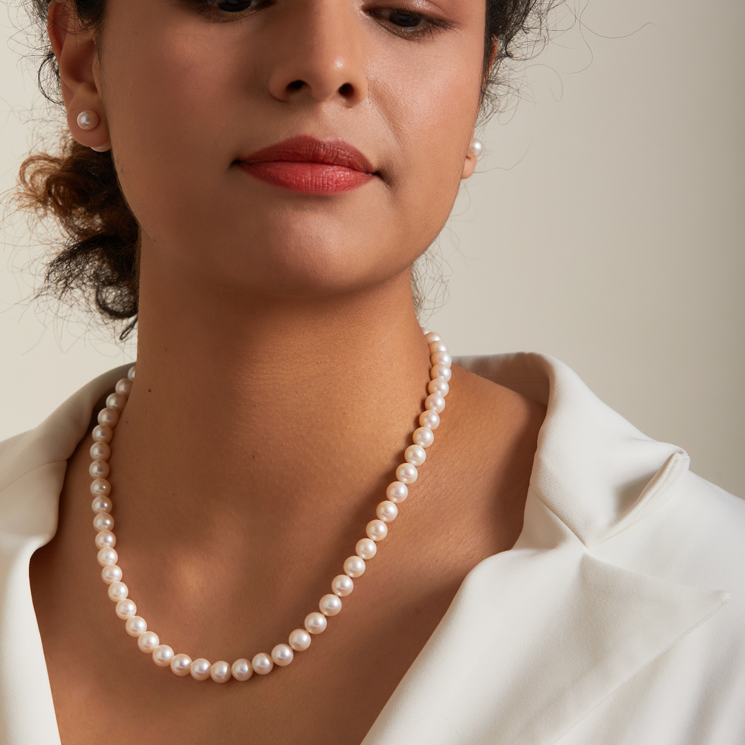 Classic Evergreen Pearl Strand Necklace