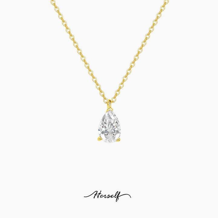 Diamond Pear-Shaped Necklace