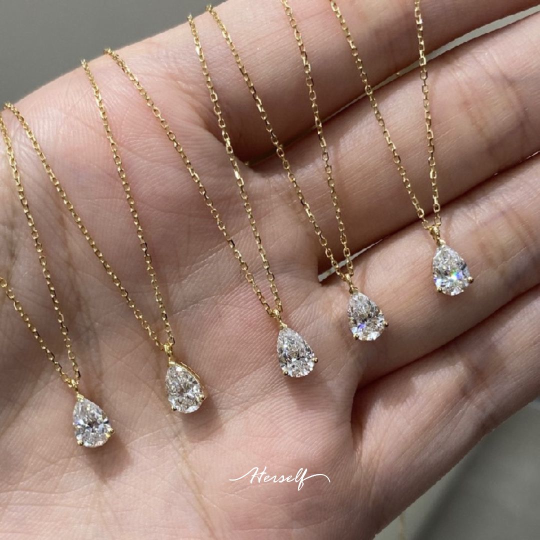 Diamond Pear-Shaped Necklace