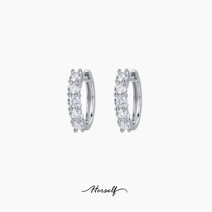 Luxe Carbon Diamond Hoops