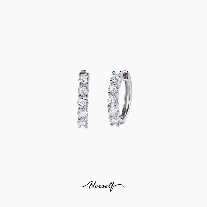 Luxe Carbon Diamond Hoops