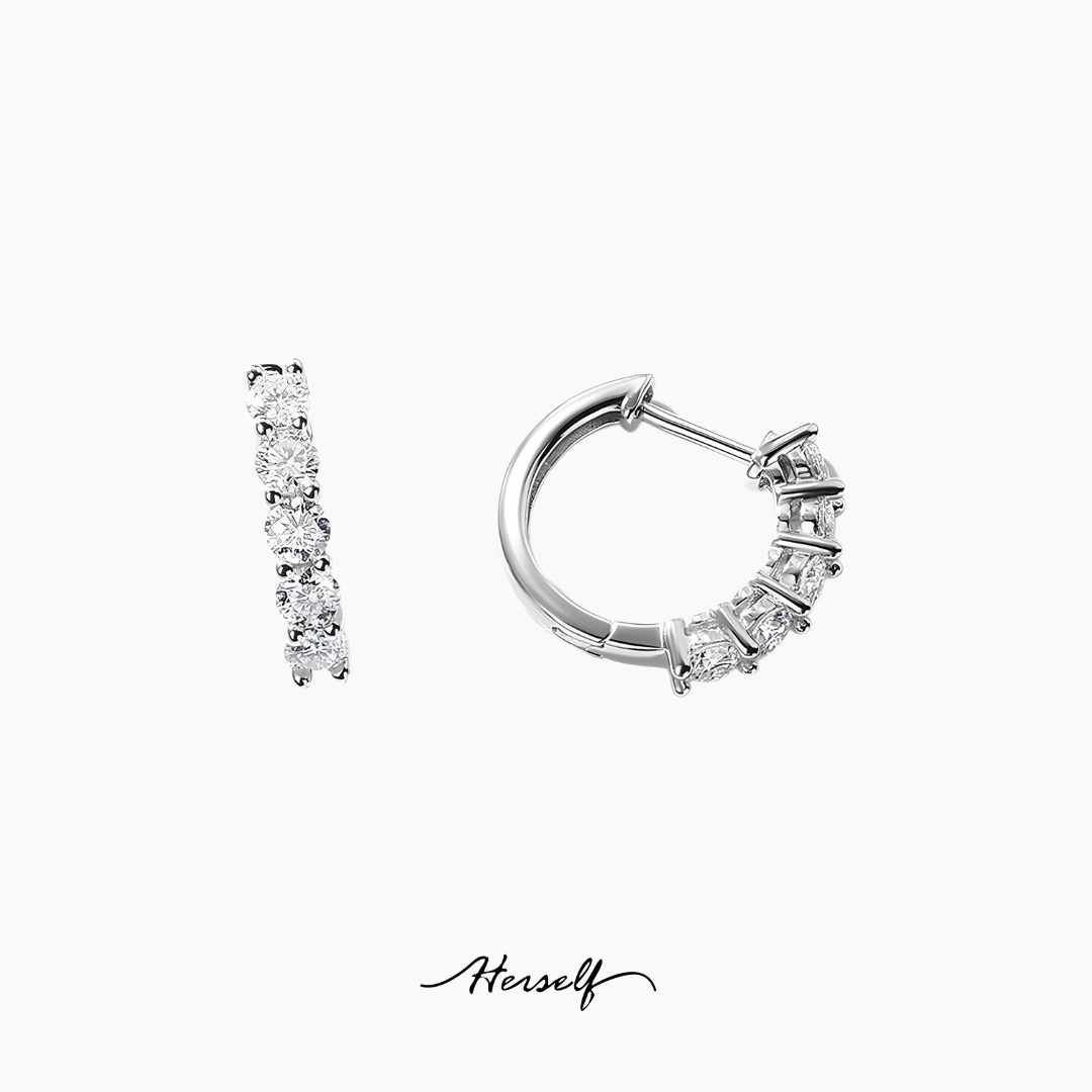 Luxe Carbon Diamond Hoops