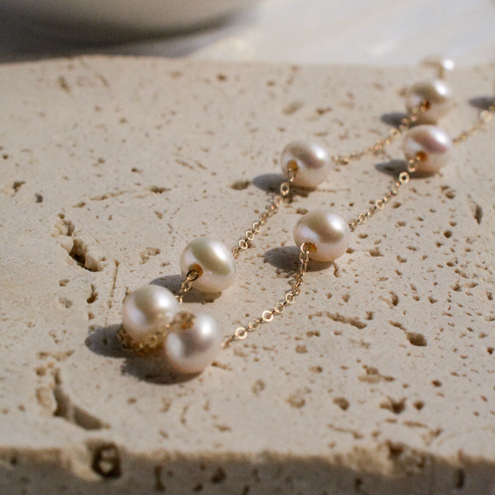 Classic Tincup Pearl Necklace