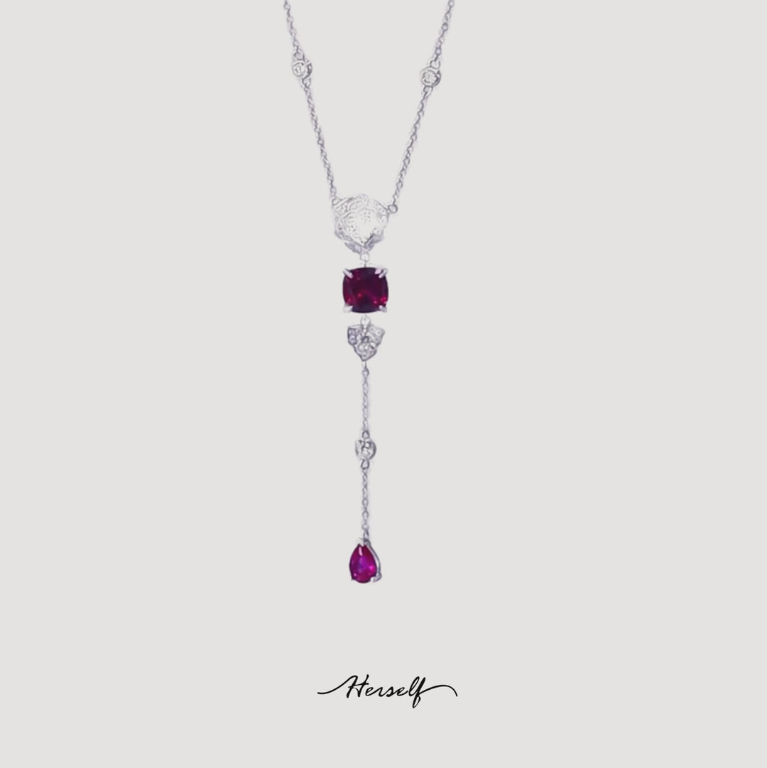 Ruby Rose Long Romantic Necklace