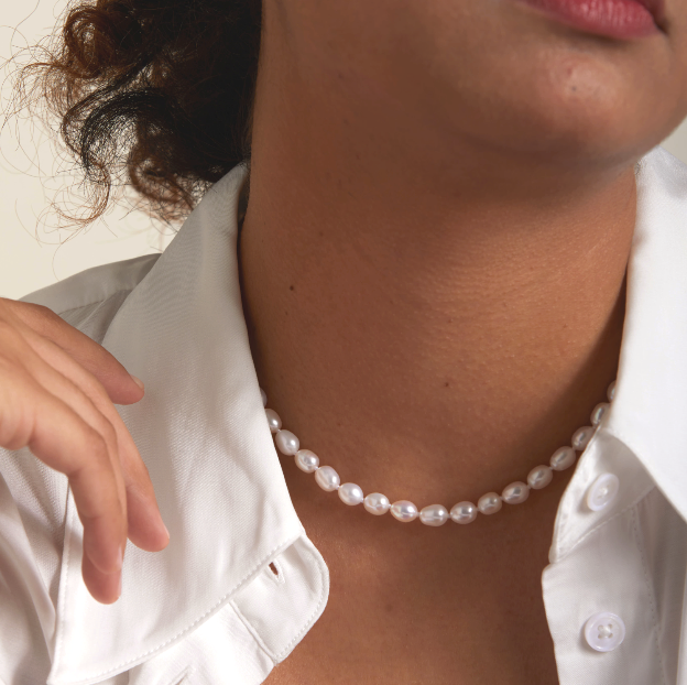 Classic Rice Pearl Necklace