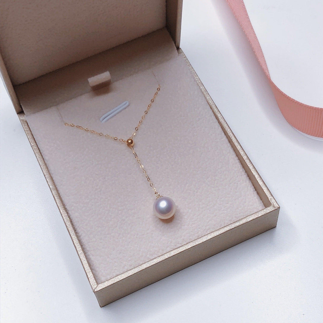 Single Pearl Pendant Necklace 18K Gold - Herself Jewelry